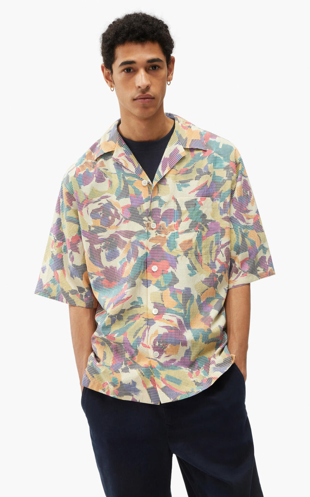 Camisa Kenzo Casual Archive Floral Hombre Verde Oliva - SKU.2522767